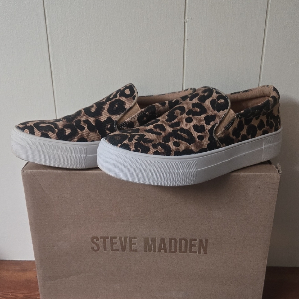 Steve Madden Animal Print Slip-On Shoes